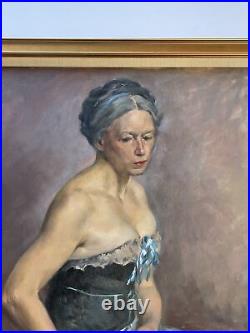 Antique Painting Jules Rauschert Wpa American Master Impressionist Portrait