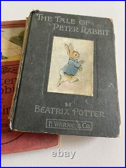 Antique Peter Rabbit Book Lot x4 Benjamin Bunny The Circus Hardcover