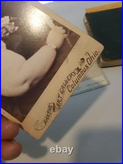 Antique Photo Cabinet Card Victorian Circus Sideshow Pic Fat Lady MADAM NAOMI