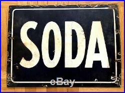 Antique Porcelain Soda Pop Sign Carnival Circus Candy Store Vintage Advertising