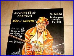 Antique Poster Original Circus Sabine Rancy Clown Pio Nock Purple 1966