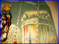 Antique Poster Theme Circus Horse Acrobatics And Dressage Equestrian 1961