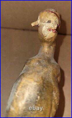 Antique Primative Paper Mache Circus Toy Camel on Stand