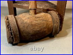 Antique Primitive Wood & Wrought Iron Mallet Hammer Circus Strong Man Carnival