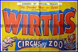 Antique Print 230-225 Poster for Wirths circus and zoo Advertising