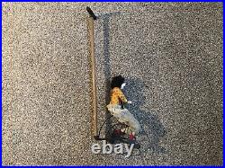 Antique Push Toy Clown Riding A Metal Unicycle Legs Peddling Rare Whimsical Art