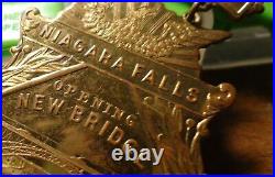 Antique RARE Medal Lower Steel Arch Bridge Niagara Falls 1897 Opening Carnival