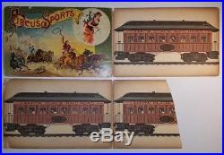 Antique Rare 1887 Circus Panorama Book Elephant Dog Clowns Santa Claus Train Ny