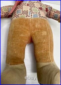 Antique Rare Stuffed Carnival Dog Circus Toy Fabric Felt Handmade Prize Plush