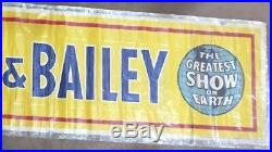 Antique Ringling Bros and Barnum & Bailey Circus Litho Banner Poster c. 1942