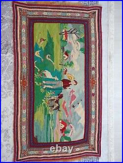 Antique Rug Nature and Animal Garden Carpet Rug, Tapestry Rug Wall Decor Rug