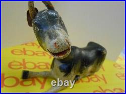 Antique SCHOENHUT Humpty Dumpty Animal -Goat- Circa 1900 Rope Tail- COOL