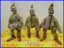 Antique SCHOENHUT Humpty Dumpty Dolls (3) SCHOENHUT Circus Ca. 1900 2 Pt Heads