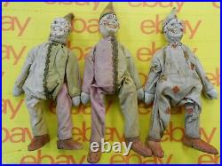 Antique SCHOENHUT Humpty Dumpty Dolls (3) SCHOENHUT Circus Ca. 1900 2 Pt Heads