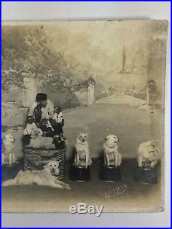 Antique Schepp's Animal Circus Photo, Dogs & Monkeys Performing The Nutcracker