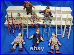 Antique Schoenhut Circus And More 7 Figures And 5 Ladders Early 1920s Toy