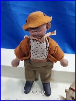 Antique Schoenhut Circus And More 7 Figures And 5 Ladders Early 1920s Toy