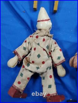 Antique Schoenhut Circus And More 7 Figures And 5 Ladders Early 1920s Toy