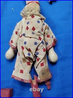 Antique Schoenhut Circus And More 7 Figures And 5 Ladders Early 1920s Toy