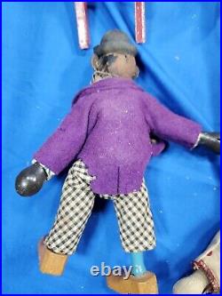 Antique Schoenhut Circus And More 7 Figures And 5 Ladders Early 1920s Toy