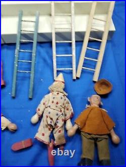 Antique Schoenhut Circus And More 7 Figures And 5 Ladders Early 1920s Toy