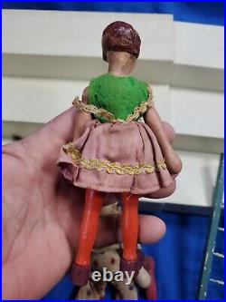 Antique Schoenhut Circus And More 7 Figures And 5 Ladders Early 1920s Toy