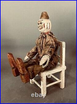 Antique Schoenhut Circus Clown & Chair