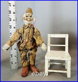 Antique Schoenhut Circus Clown & Chair