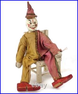 Antique Schoenhut Circus Clown from Humpty Dumpty Circus Toy Set Pink/Yellow