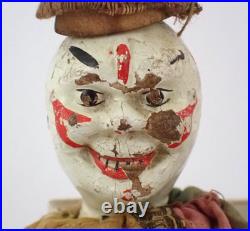 Antique Schoenhut Circus Clown from Humpty Dumpty Circus Toy Set Pink/Yellow