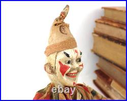 Antique Schoenhut Circus Clown from Humpty Dumpty Circus Toy Set with2 pc Face