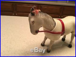 Antique Schoenhut Circus Horse Intact Nice 5.5 Tall Painted Eyes Leather Ears