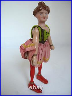Antique Schoenhut Circus Lady Acrobat Original Clothes and Very Good Paint