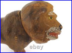 Antique Schoenhut Circus Lion with Painted Eyes 8 long