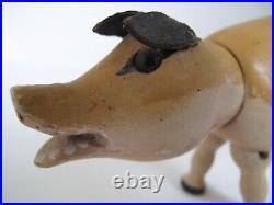 Antique Schoenhut Circus Pig Very Good Paint and Glass Eyes