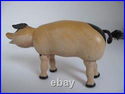 Antique Schoenhut Circus Pig Very Good Paint and Glass Eyes