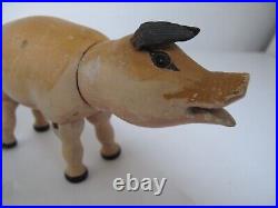 Antique Schoenhut Circus Pig Very Good Paint and Glass Eyes