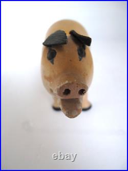 Antique Schoenhut Circus Pig Very Good Paint and Glass Eyes