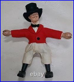 Antique Schoenhut Circus Ringmaster 7 tall Humpty Dumpty Wood Felt
