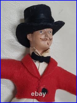 Antique Schoenhut Circus Ringmaster 7 tall Humpty Dumpty Wood Felt