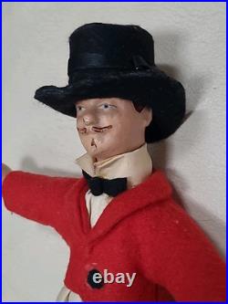Antique Schoenhut Circus Ringmaster 7 tall Humpty Dumpty Wood Felt