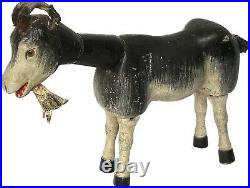 Antique Schoenhut Goat Humpty Dumpty Circus Toy Painted Eye Billy Goat 8long