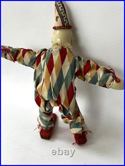 Antique Schoenhut Harliquinn Clown Molded Head Humpty Dumpty Circus