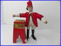 Antique Schoenhut Humpty Dumpty 2 Items, Lion Tamer And Decorative Pedestal