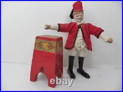 Antique Schoenhut Humpty Dumpty 2 Items, Lion Tamer And Decorative Pedestal