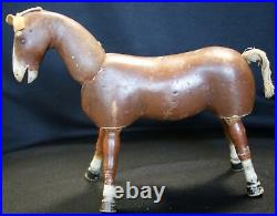 Antique Schoenhut Humpty Dumpty Circus Brown Horse With Glass Eyes
