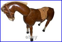 Antique Schoenhut Humpty Dumpty Circus Brown Horse with Glass Eyes Original- Ex+