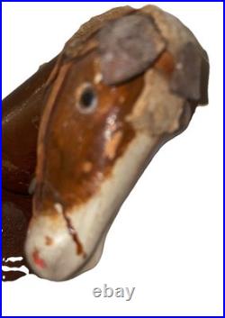 Antique Schoenhut Humpty Dumpty Circus Brown Horse with Glass Eyes Original- Ex+