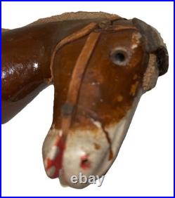 Antique Schoenhut Humpty Dumpty Circus Brown Horse with Glass Eyes Original- Ex+