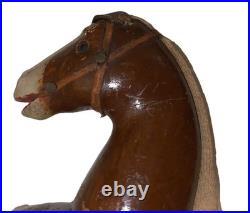 Antique Schoenhut Humpty Dumpty Circus Brown Horse with Glass Eyes Original- Ex+